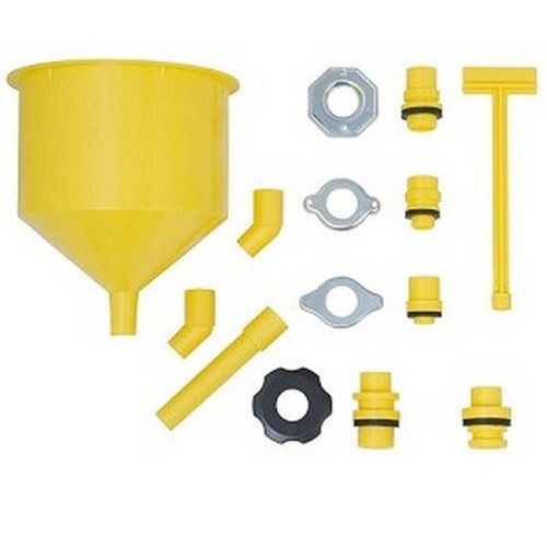 Lisle 24680 Spill-Free Funnel Kit, Standard Adapters and Caps, 5″ Extension
