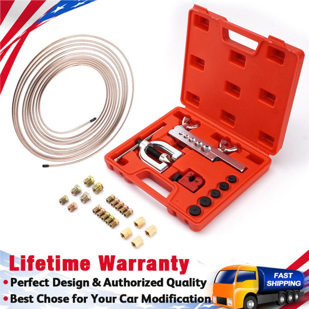 Racewill 25ft 3/16 Copper Nickel Alloy Brake Line Kit & Double & Single Flaring