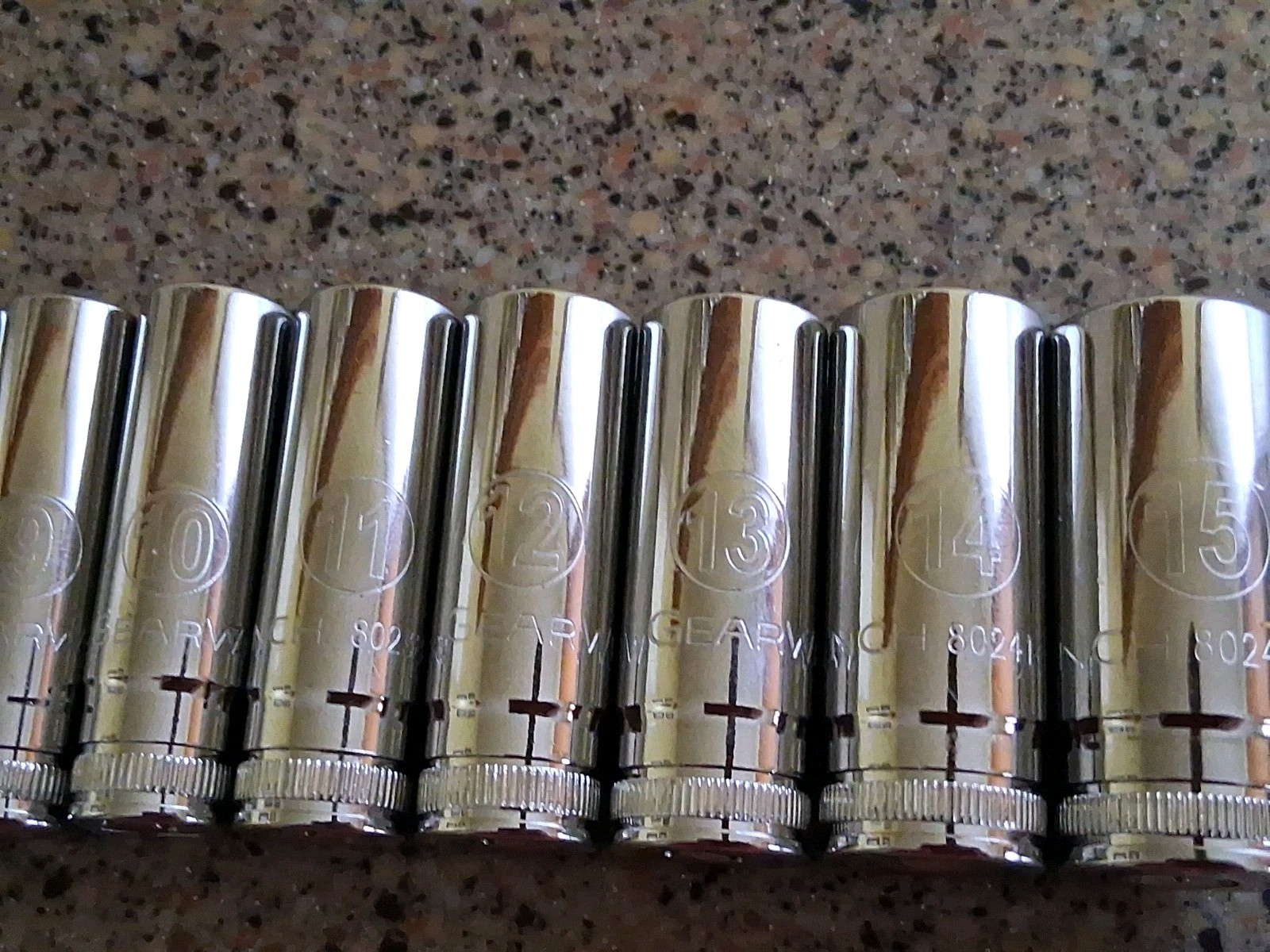 GEARWRENCH 13 Pc. 1/4 Drive 12 Pt. Deep Socket Set, Metric Easy Read
