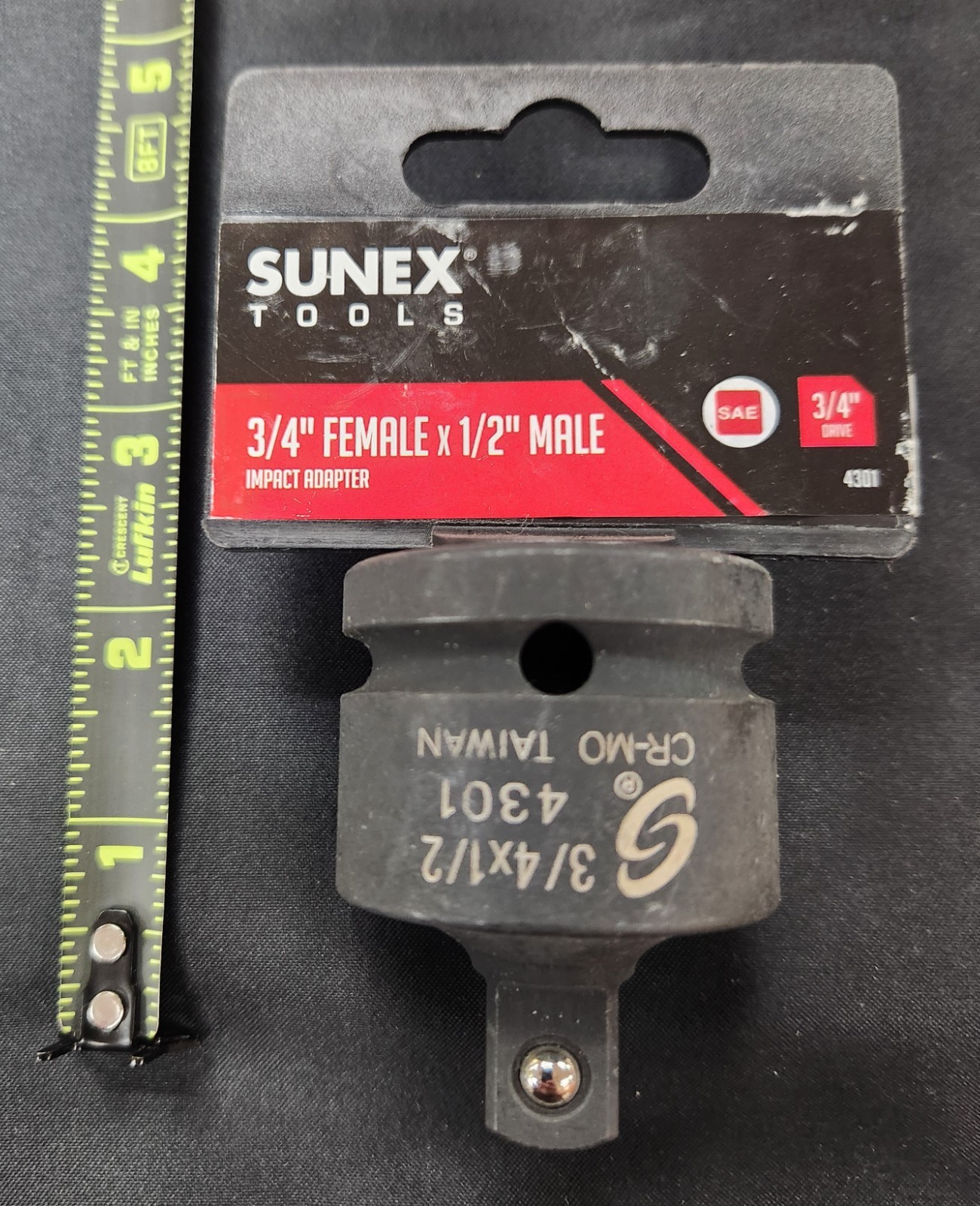 QTY 1 NEW SUNEX 4301 ADAPTER 3/4″ MALE X 1/2″ FEMALE IMPACT ADAPTER