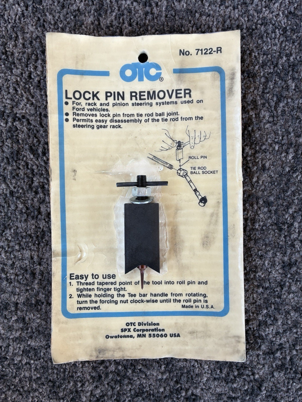 FORD Tie Rod Ball Joint Lock Pin Remover OTC 7122R Made in USA New Old Stock NOS