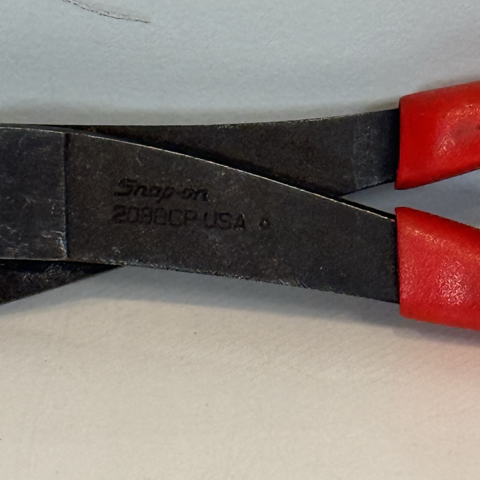 Snap-On Tools USA 208BCP Battery Terminal Pliers Side Mount Angle Nose Red Grip