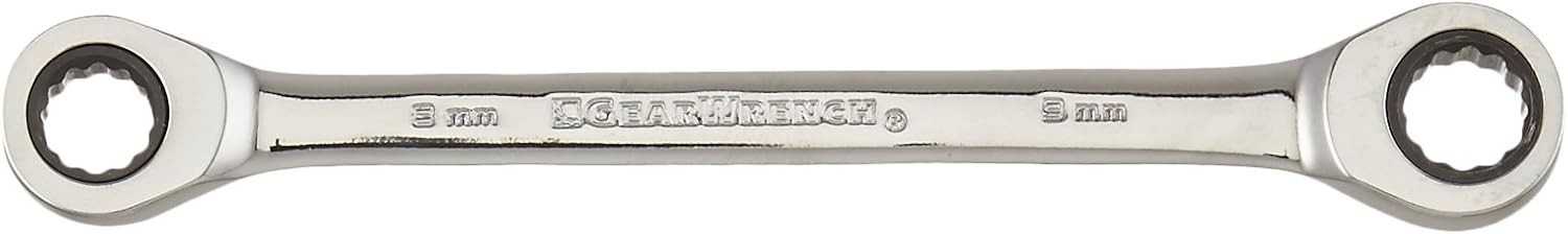 Gearwrench 8mm x 9mm 12 Point Double Box Ratcheting Wrench 9210D