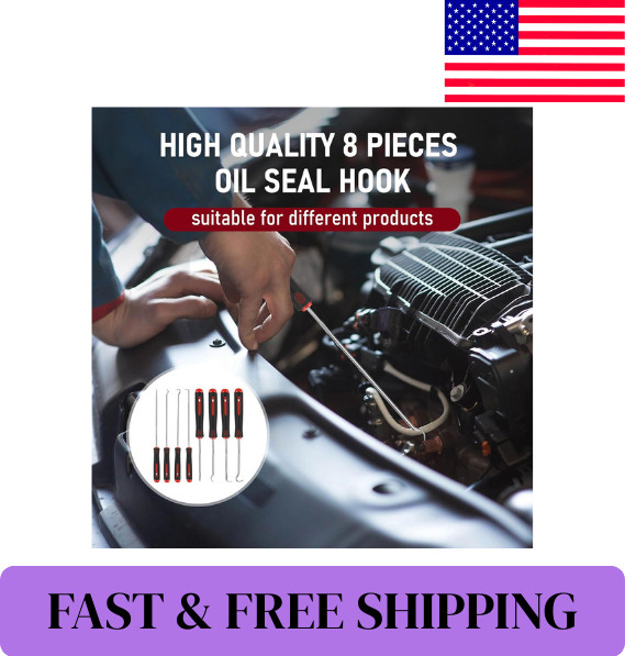 8 Pieces Pick Set, Pick Tool, Precision Automotive Hook Sleeve for Automotive Oi