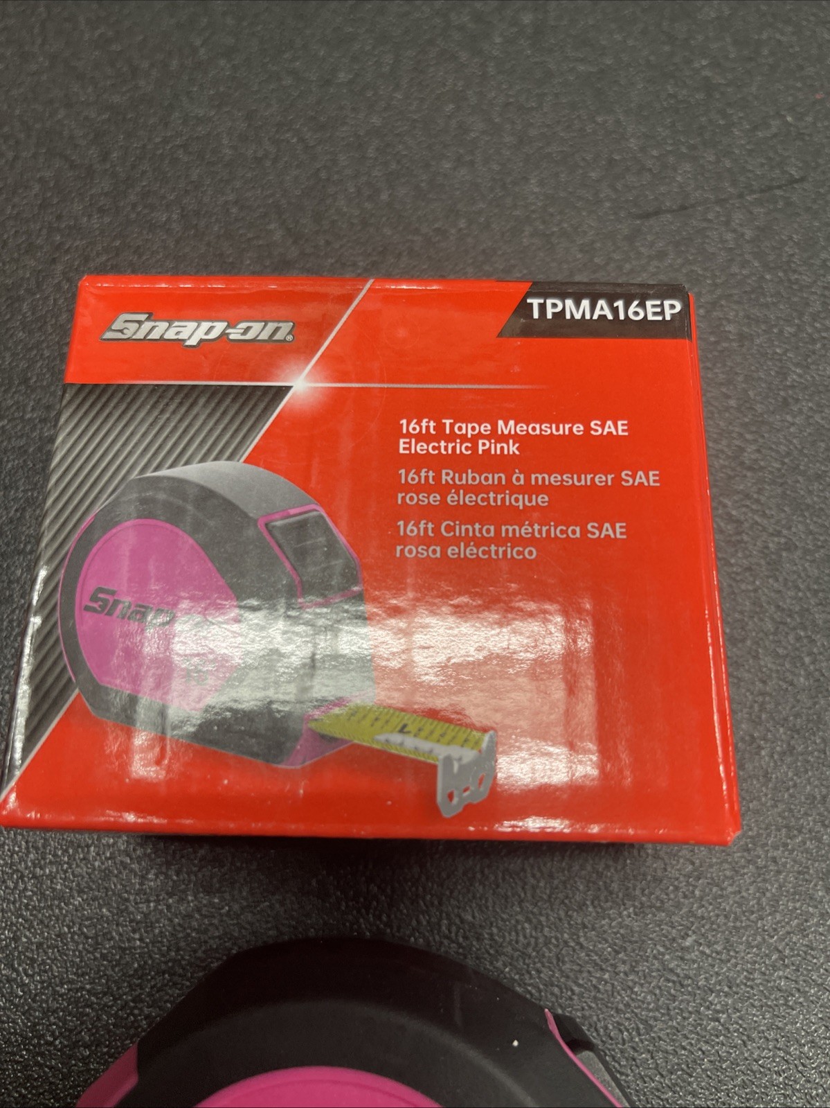 Snap On Tools 16FT tape Measure SAE Electric Pink TPMA16EP