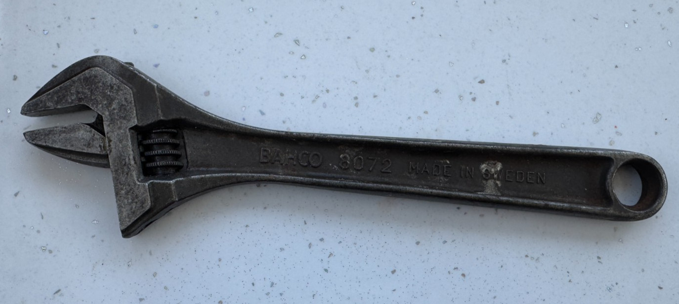 Bahco 8072 Adjustable Spanner Wrench Shifter 10″ 250mm Made in Sweden