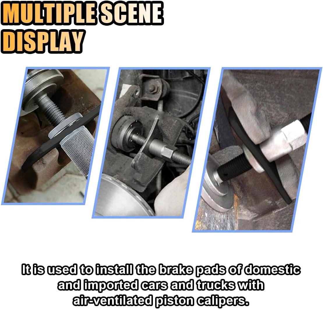 Brake Caliper Piston Rewind Tool, Car Rear Brake Pad Wind Back Tool,Right Handle