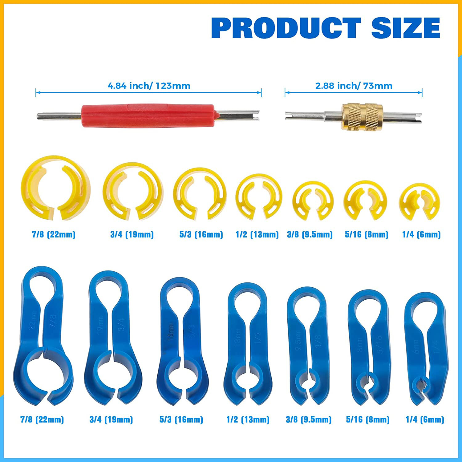 16PCS AC Disconnect Fuel Line Disconnect Tool Car Repair Tools w/ Storage Box