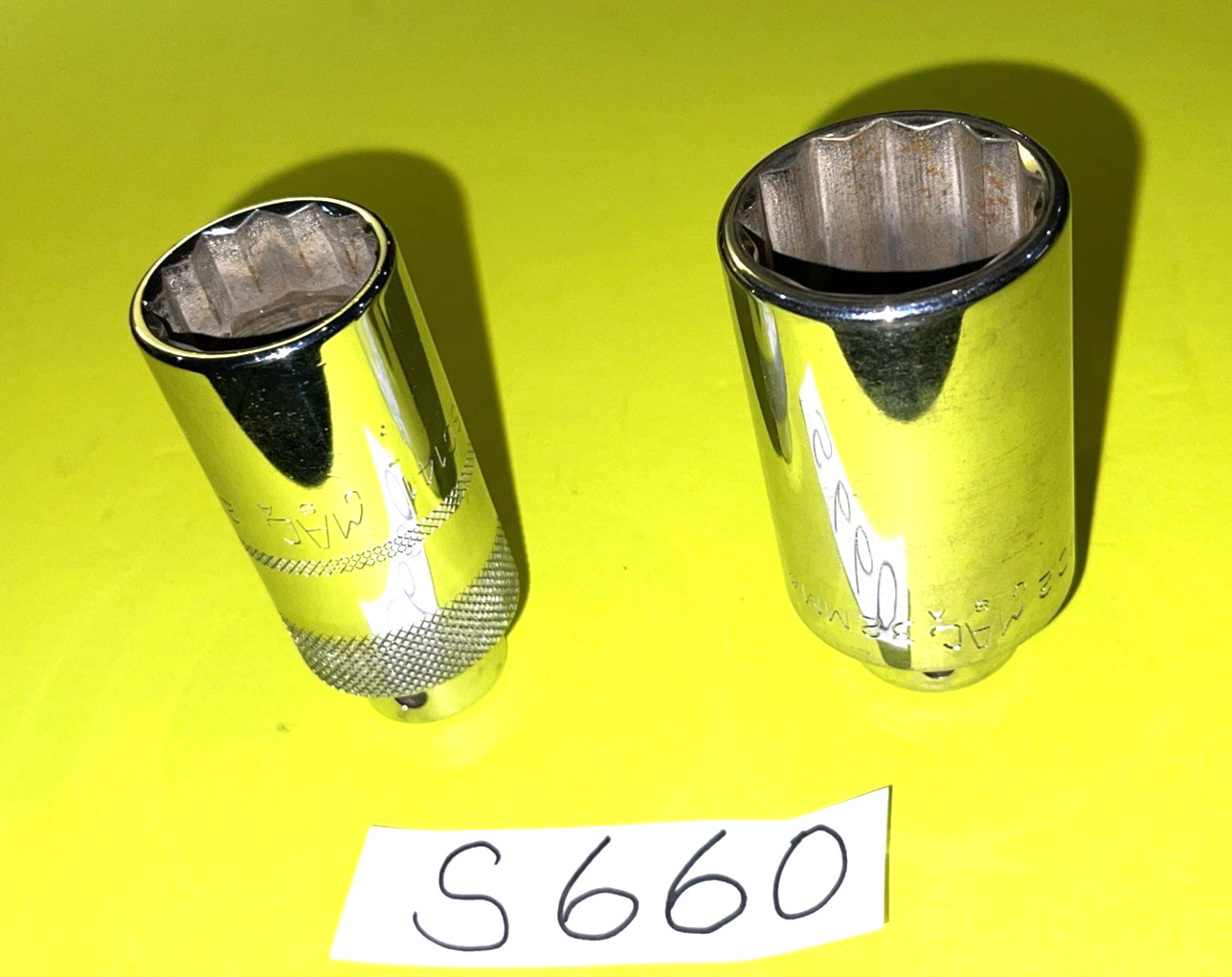 MAC TOOLS 2 PIECE 1/2 DRIVE DEEP METRIC CHROME SOCKETS 27MM & 32MM