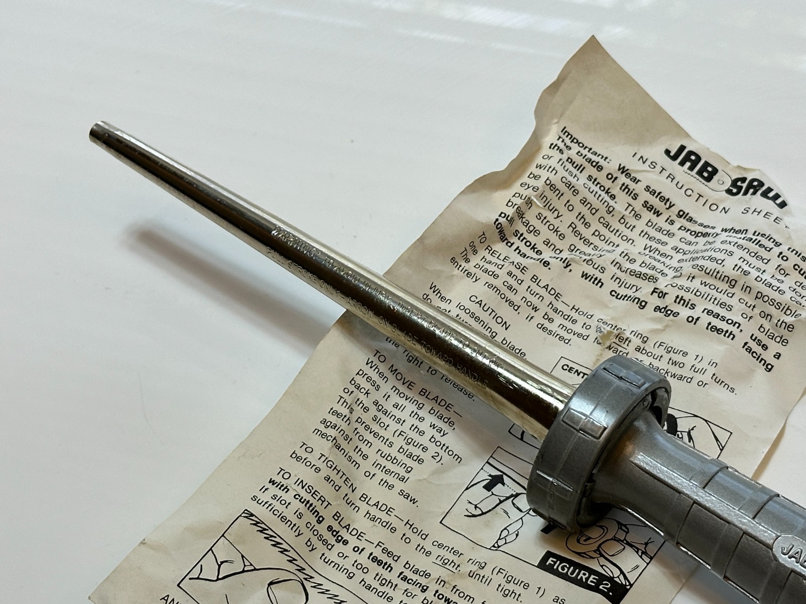 Easco Tools USA 21045 (Rare) Jab Hack Saw w/ Original Instructions NEW Old Stock