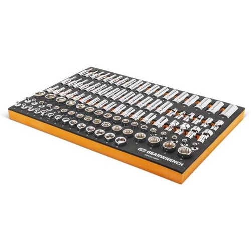 Gearwrench 3/8″ Drive Master Metric Socket Set, Foam Storage Tray, 104 Piece