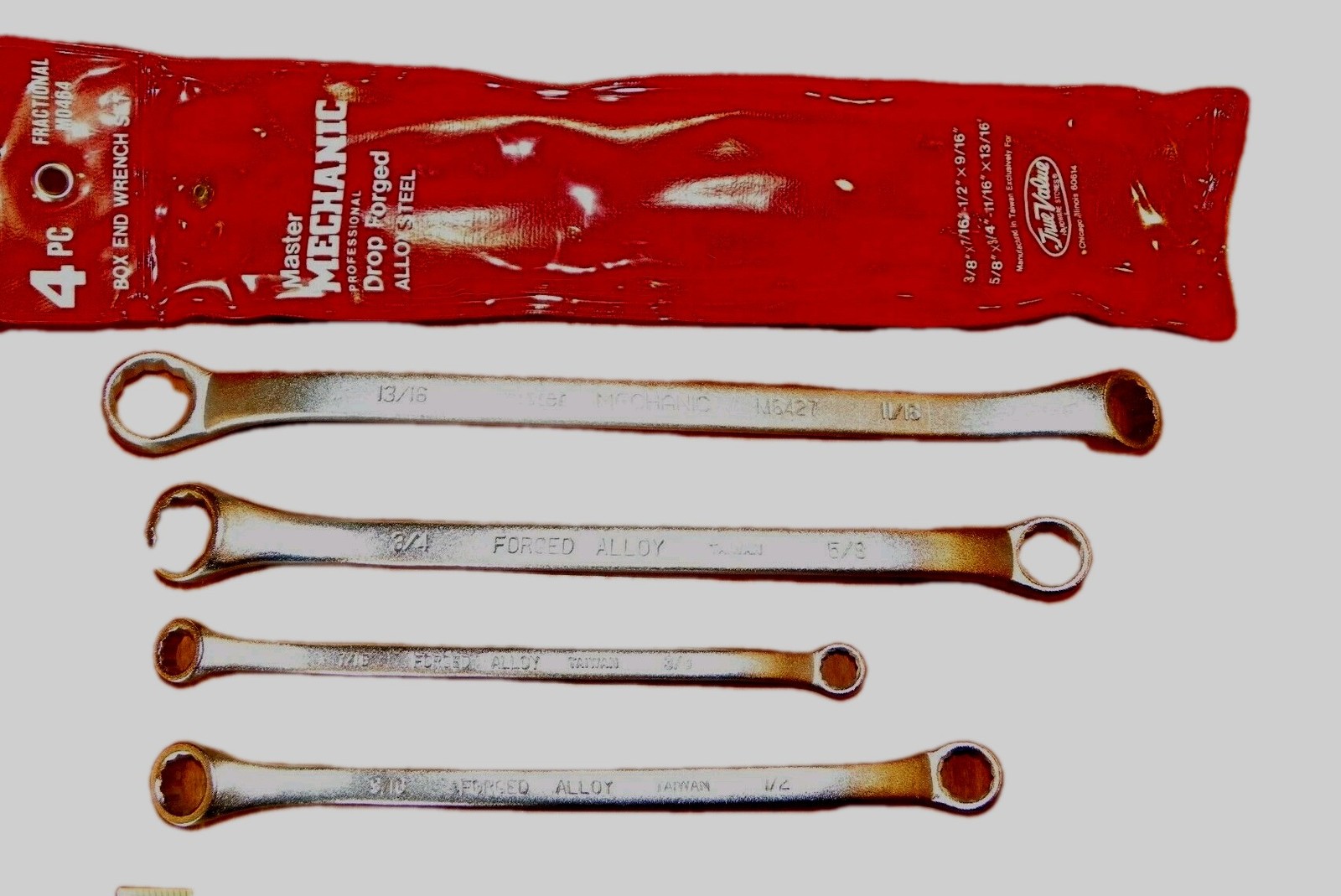 TRUE VALUE MASTER MECHANIC PRO FRACTIONAL 12 Pt DOUBLE BOX END OFFSET WRENCH SET
