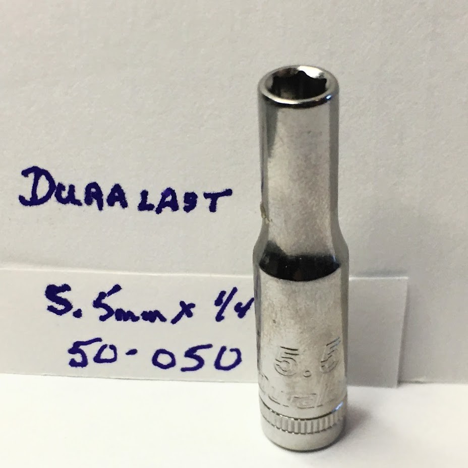 Duralast 5.5 mm x 1/4″ Dr Metric Deep Socket -50-050- 6 Pt – Free USA Ship