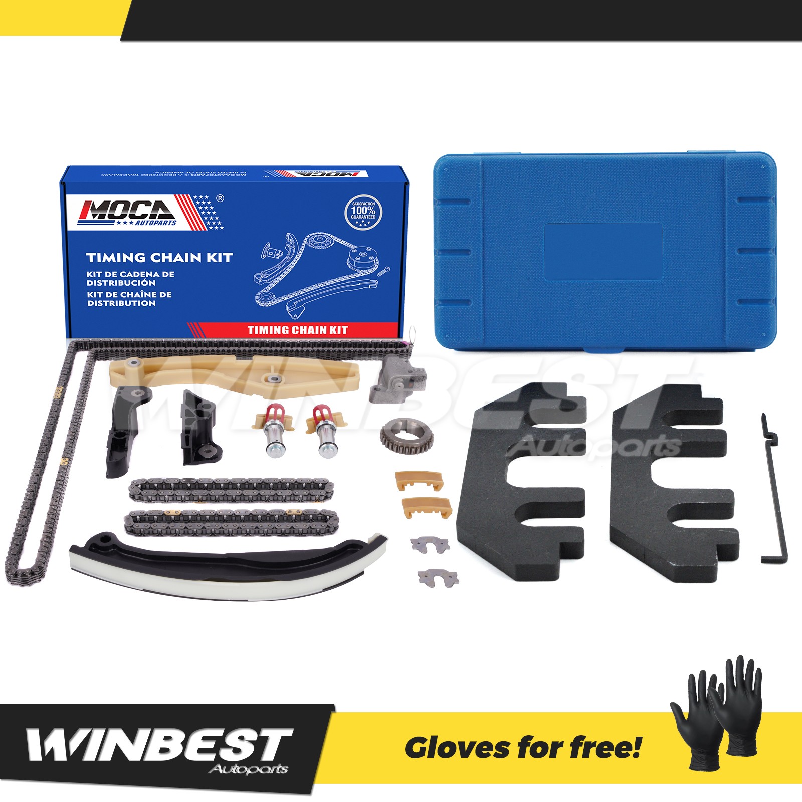 Timing Chain Kit w/ Camshaft Holding Tool for Ford F-150 Flex Edge Mustang MKS