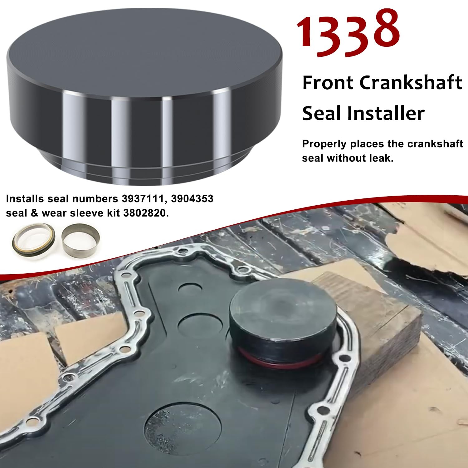 5046 & 1338 Front Crankshaft Seal Installation Tool for Cummins 3.9L 5.9L 6.7L