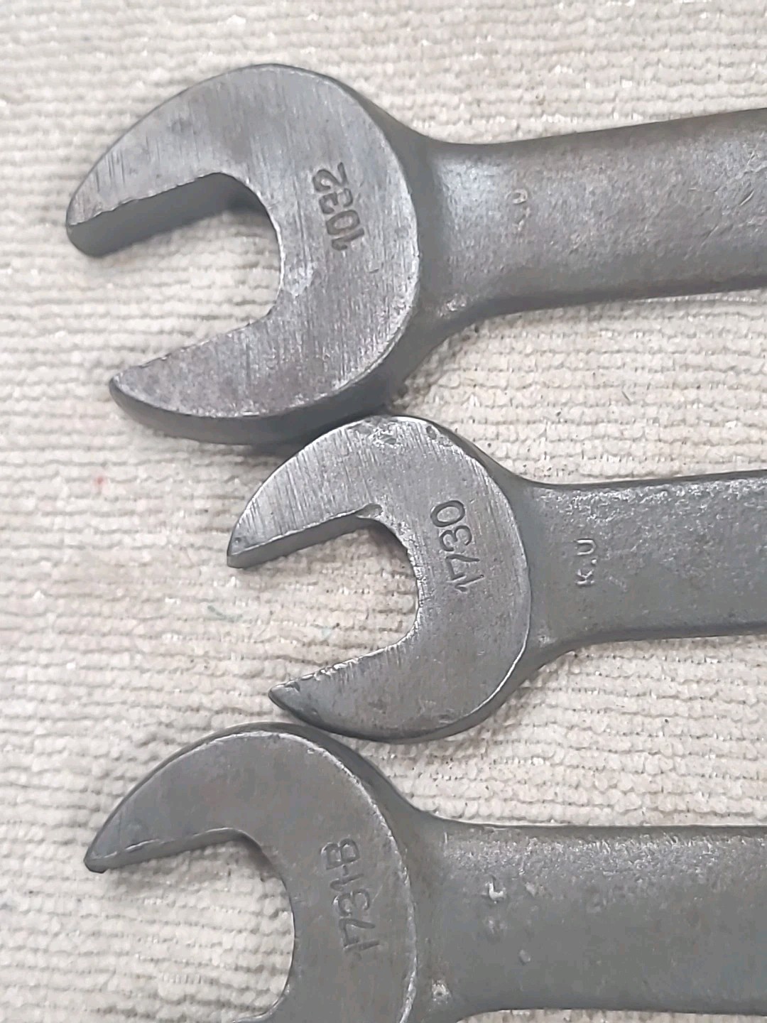 Vintage Bonney Wrenches 5 Pc Open End SAE USA MADE TOOL Set 1732, 1731, 1730 Etc
