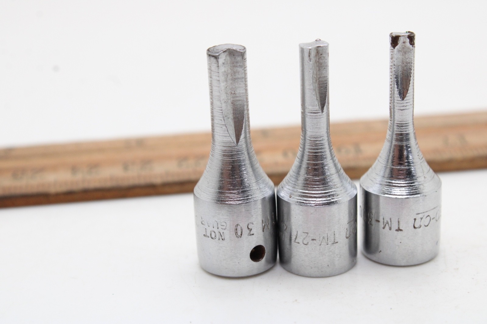 Snap On TM27 TM30 TM31 3 Piece Specialty 1/4″ Drive Clutch Driver Socket Set USA