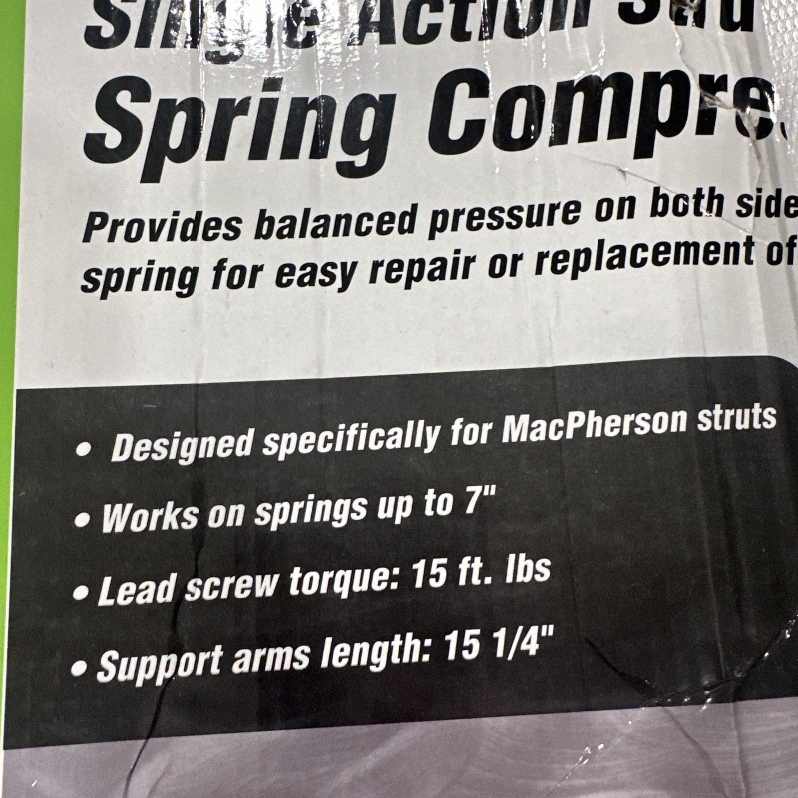 Single Action Mac Pherson Tire Coil Strut Compressing Compressor Tool Clamp New