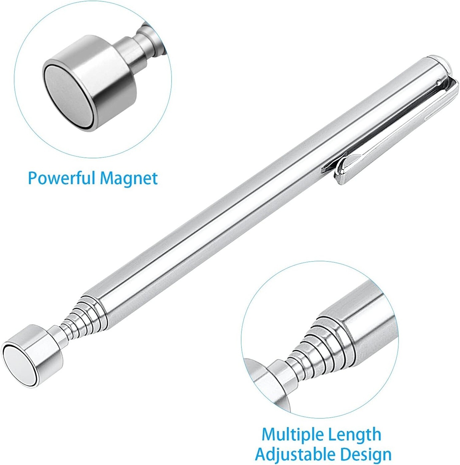 Telescopic Magnetic Pick Up Tool Long Reaching Extendable Extending 3lb Pen UK