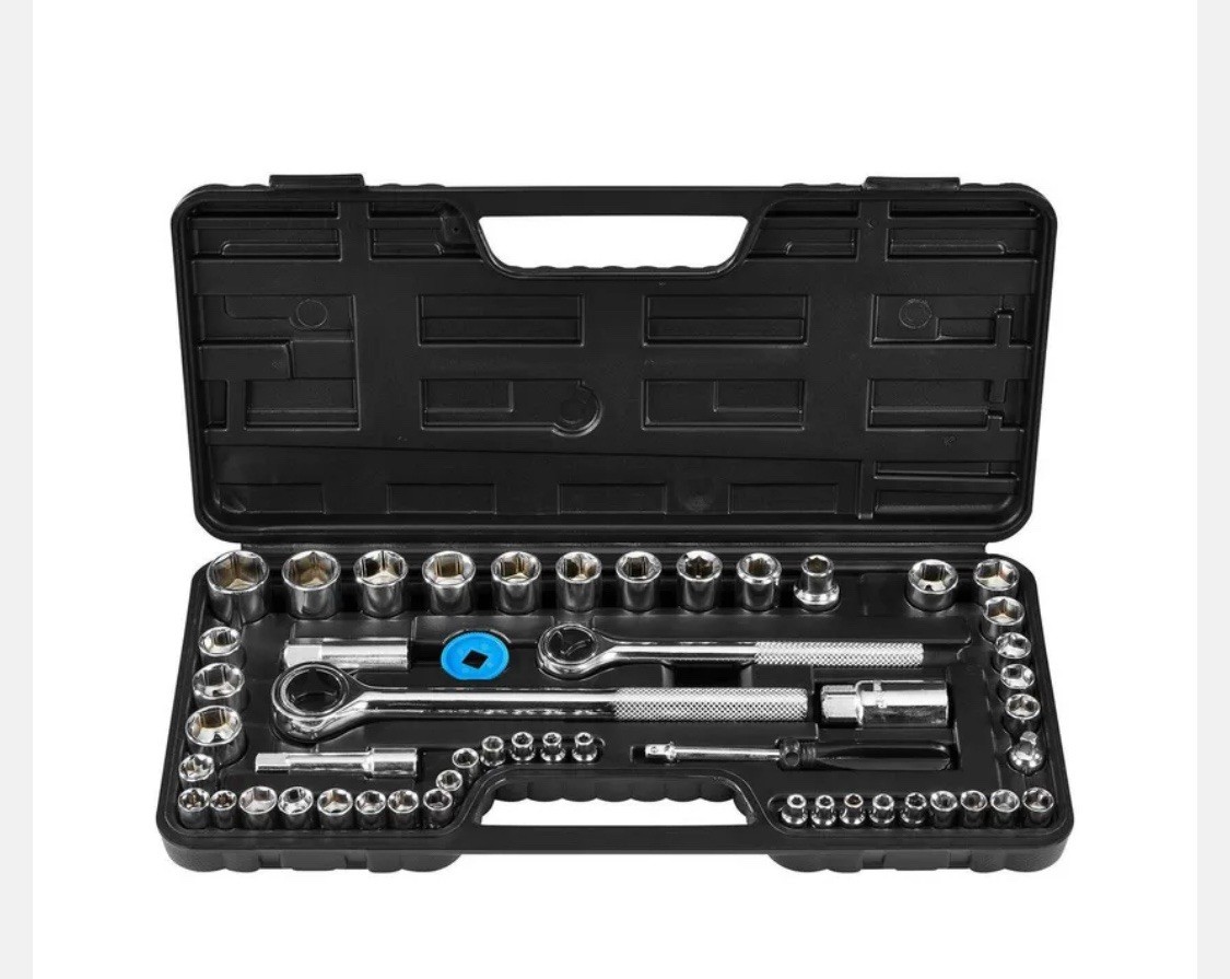 PITTSBURGH 1/4 in., 3/8 in., 1/2 in. Drive SAE and Metric Socket Set, 51-Piece