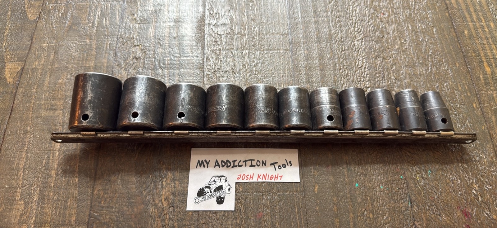 Snap on 1/2” drive SAE shallow impact socket set no owner markings great working