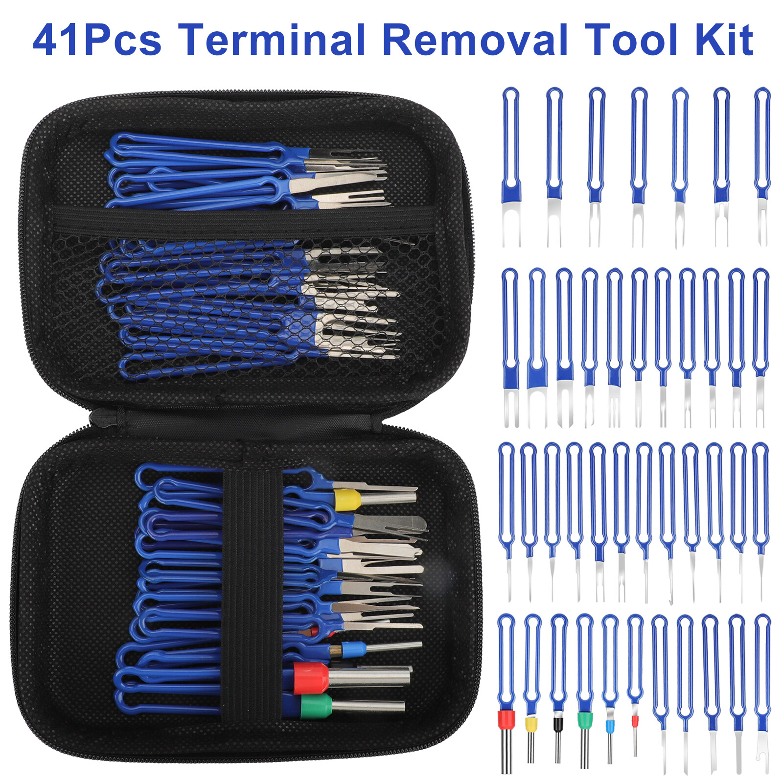 41xPinExtractorTerminalEjectorConnectorRemovalToolWithProtectiveBag