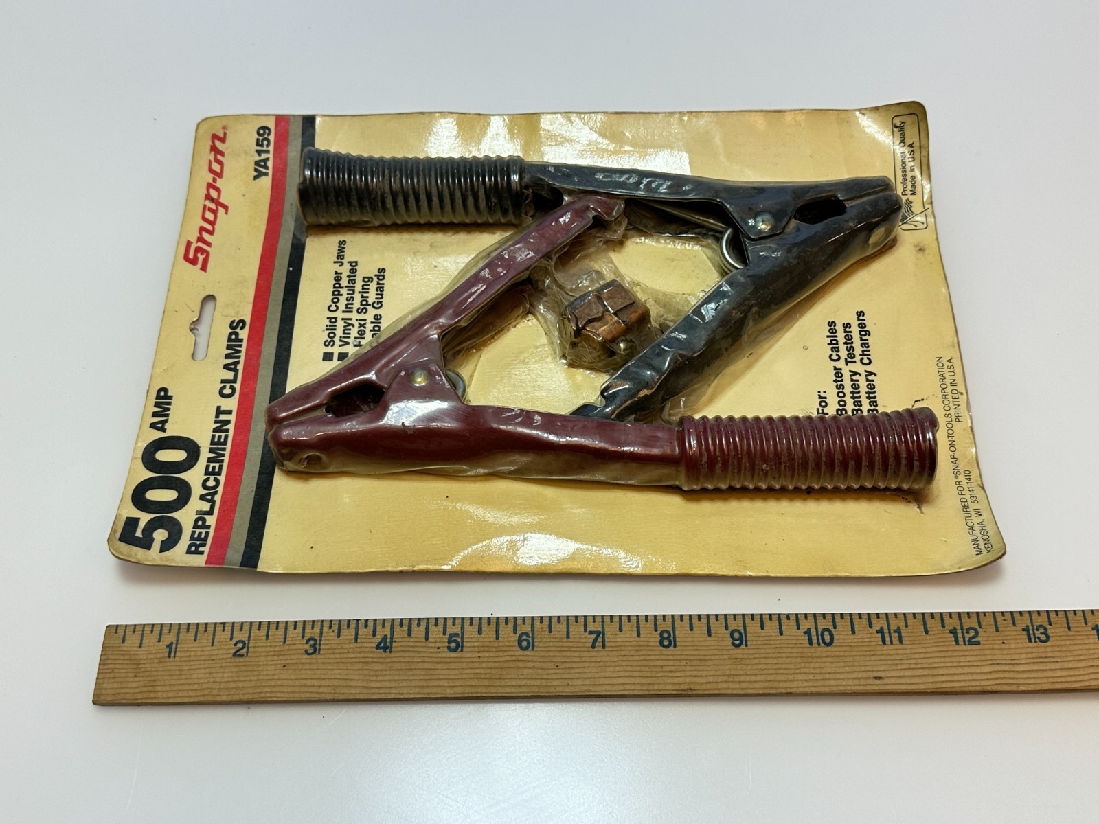 Snap-On Tools USA YA159 (New Old Stock) 500 Amp Replacement Clamps, Copper Jaws