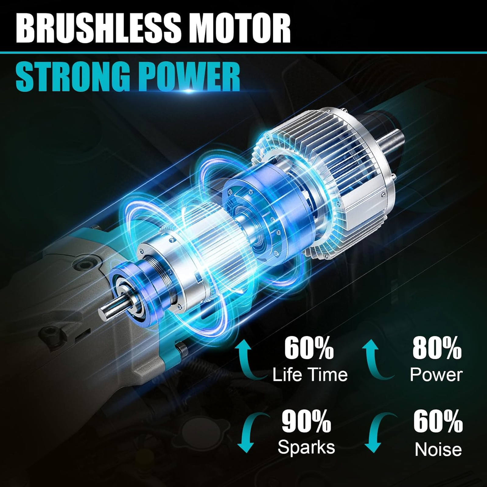 Electric Right Angle Impact Wrench Compatible with Makita 18V Battery, 1/2″ 206