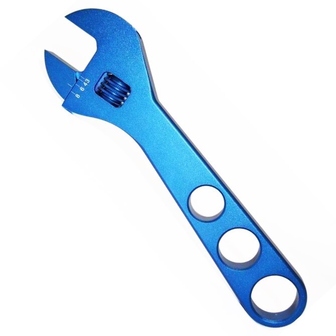 AN Fitting Adjustable Wrench AN -3 -4 -6 -8 Crescent Spanner Tool Aluminum Blue