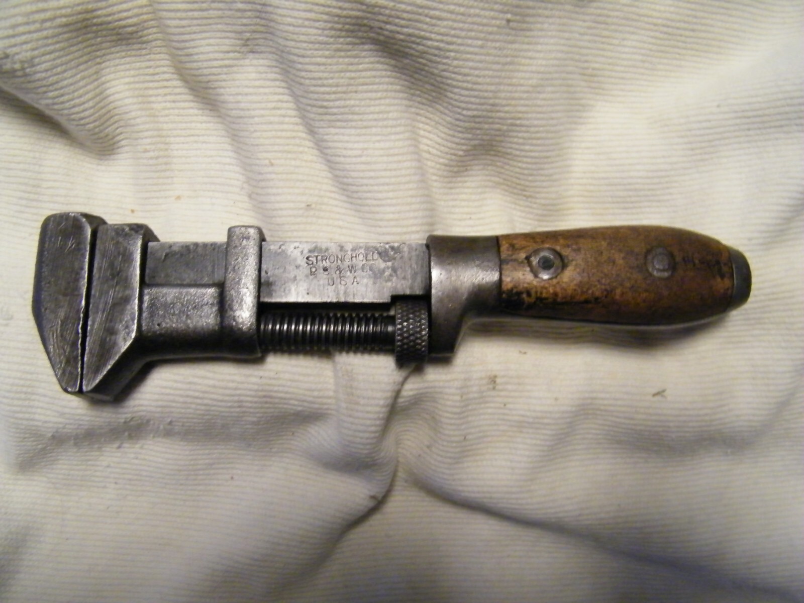 VTG PEXTO STRONGHOLD Peck, Stow & Wilcox Co Adjustable Wrench USA Monkey Wrench