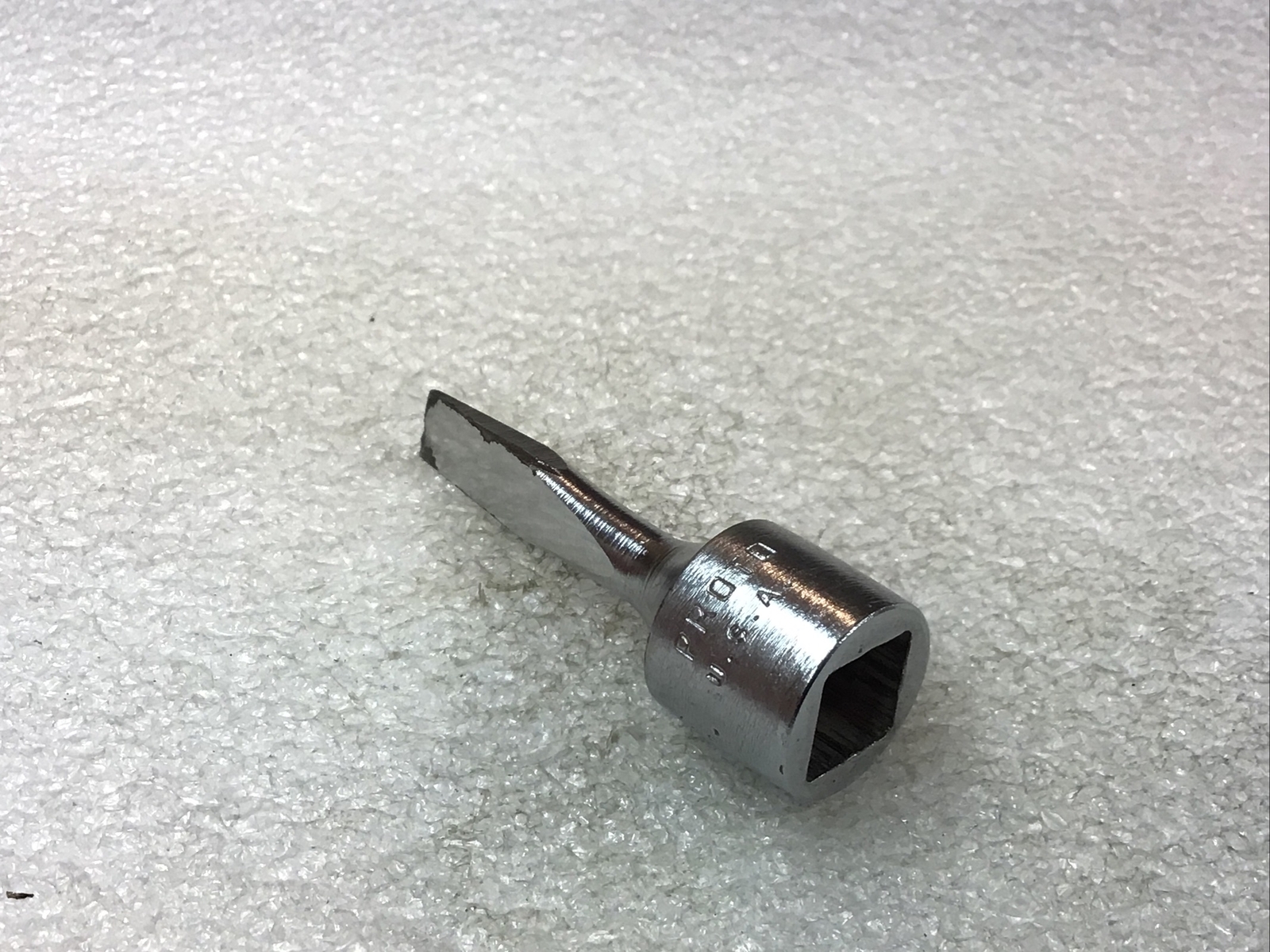 Proto Tool 5246 – 1/4”Tip, Flat Head, Chrome, Screwdriver Socket, 3/8″ Dr.-USA-