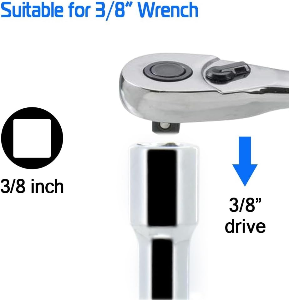 Thin Wall 5/8″ Magnetic Spark Plug Socket – 6-Point, 3/8″ Drive, 6-Inch Length