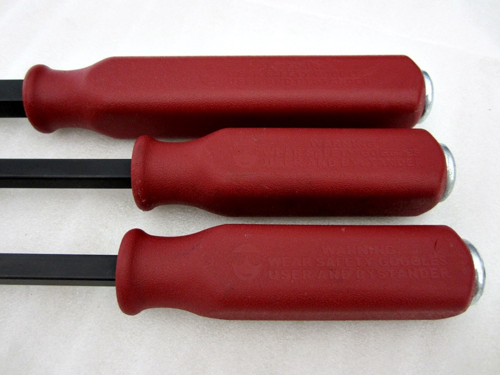 Vintage Craftsman 3pc Hard Handle Strike Cap Pry Bar Set 43395 Made in USA