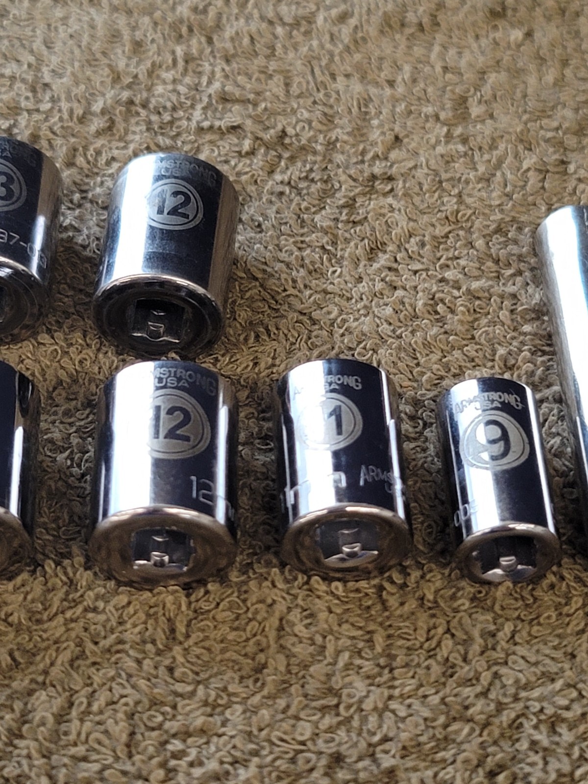 19 Armstrong 1/4″ Drive Socket Set Metric 14mm to 4mm 6 Point 37 Series USA