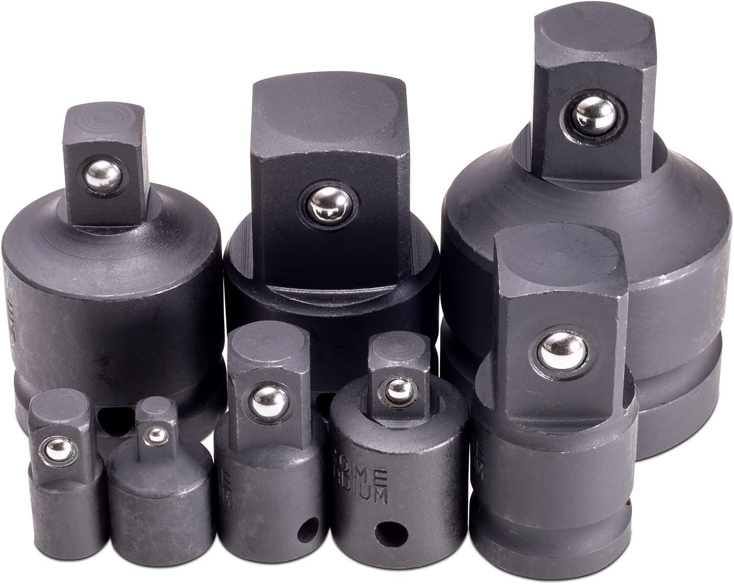 8 Piece Impact Sockets Adapter Set Chrome Vanadium Steel 1/4 Thru 3/4 inch Drive