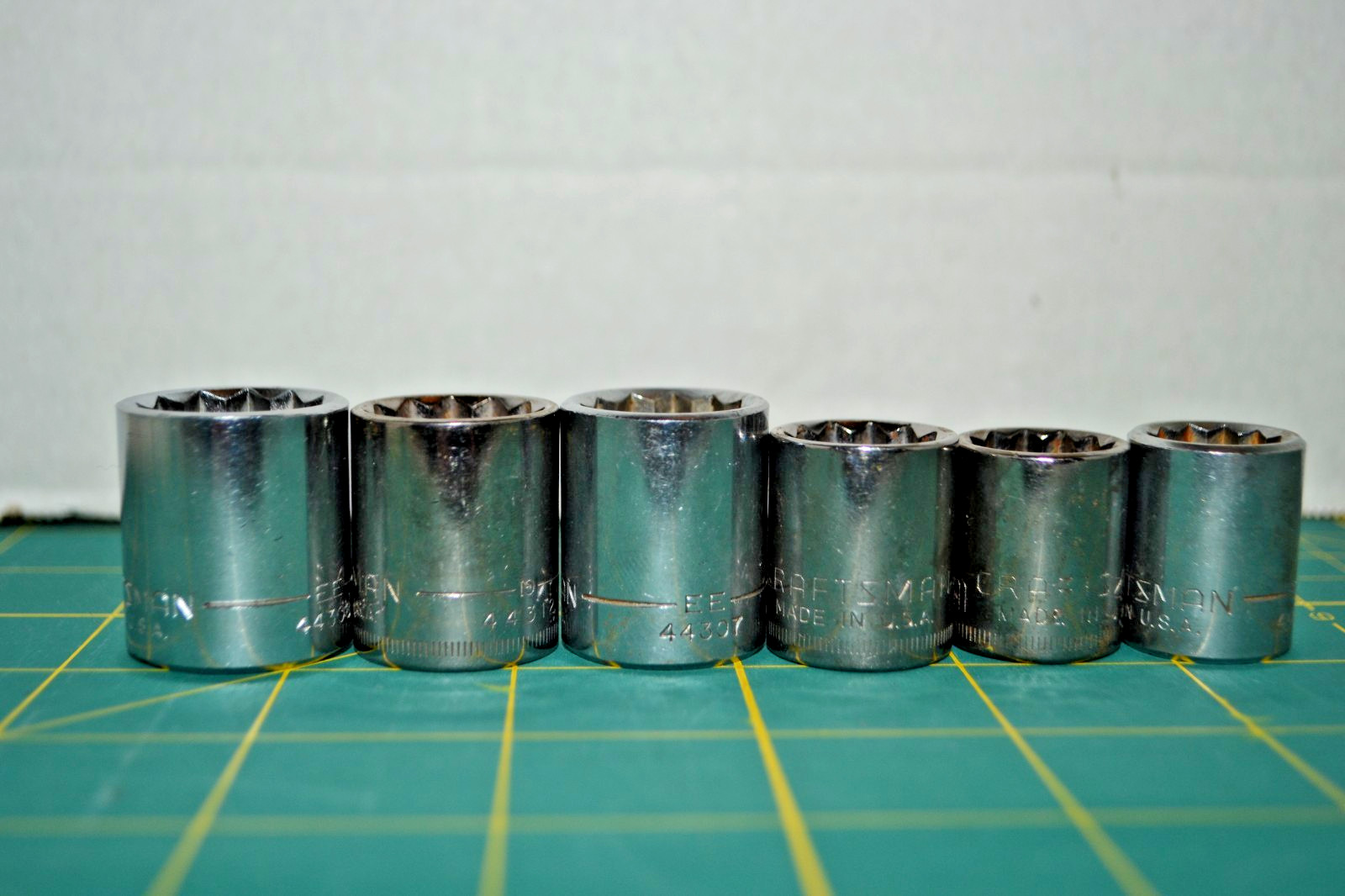 Craftsman Metric 3/8 Drive 12 Point 14-19MM Sockets Made in USA 6 Pcs