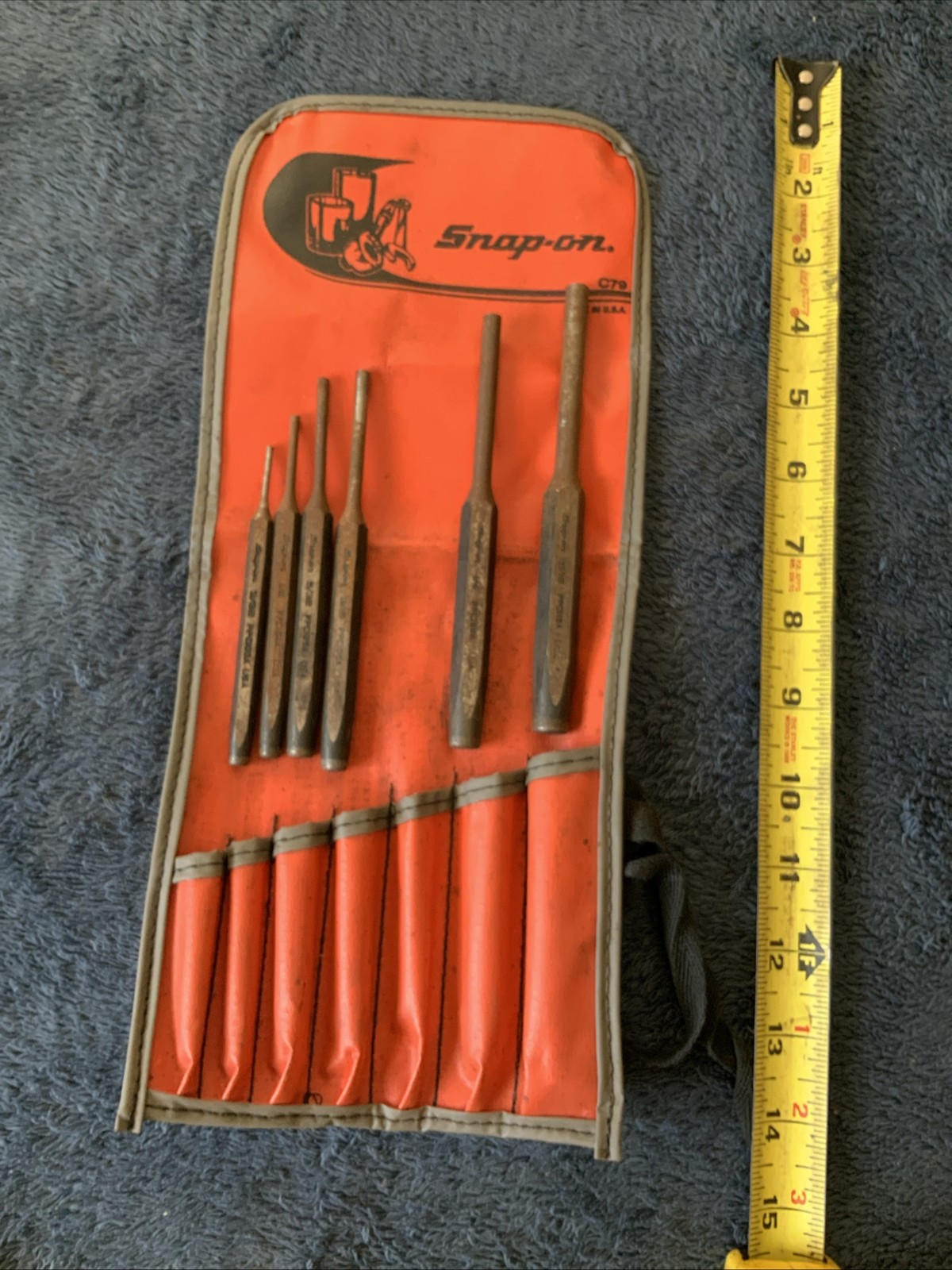 Snap On 6pc Punch Set….missing 1 In Set….surface Rust….