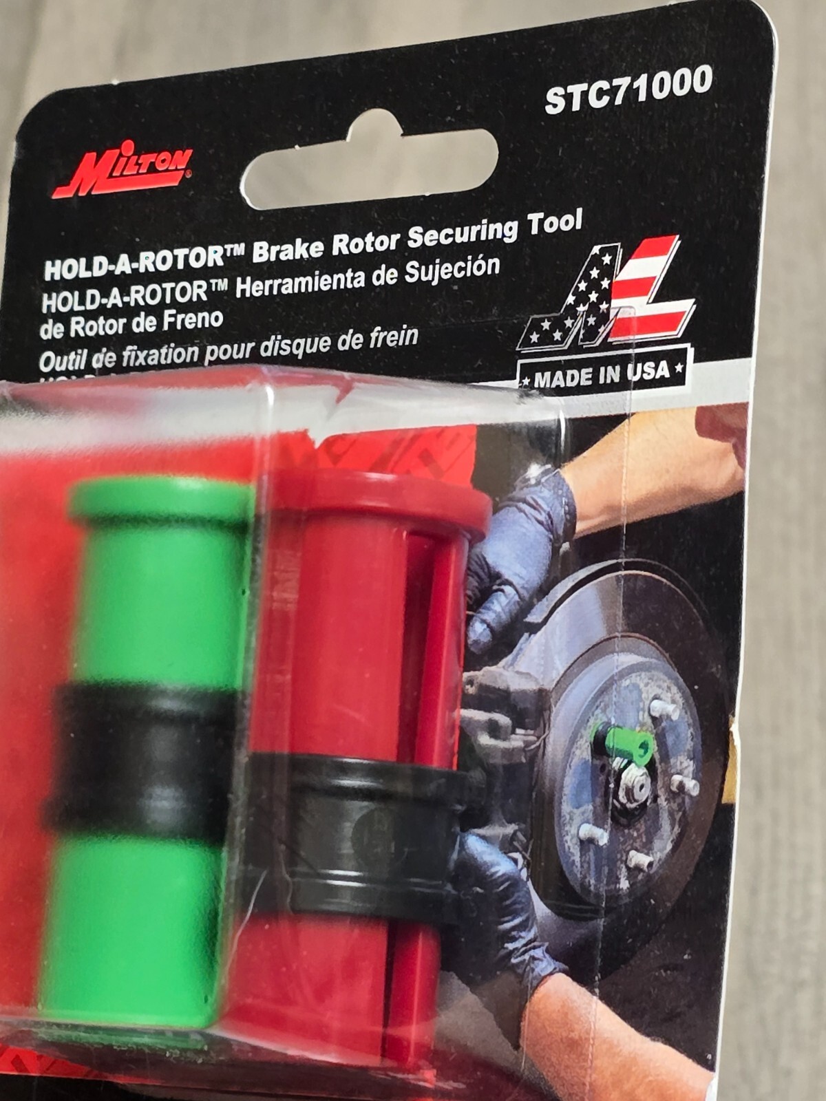 Milton/Steck Hold-A-Rotor Brake Rotor Holding Tool for 12 & 14mm Studs USA 71000