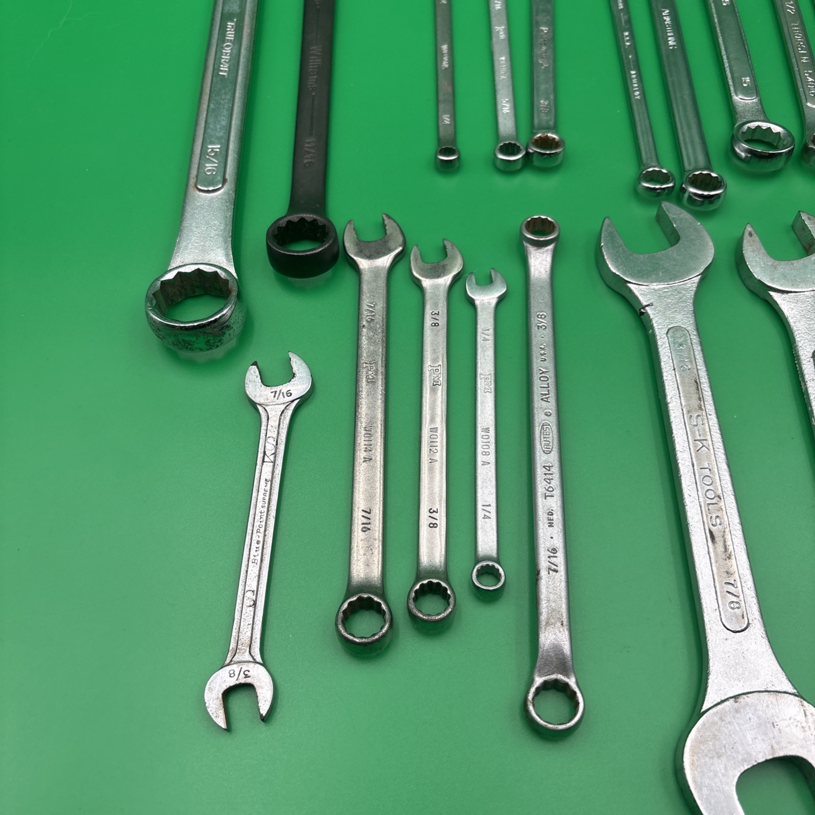 Combination Box Wrench Lot Mixed Brands Incomplete Random Mostly Unbranded 25 PC