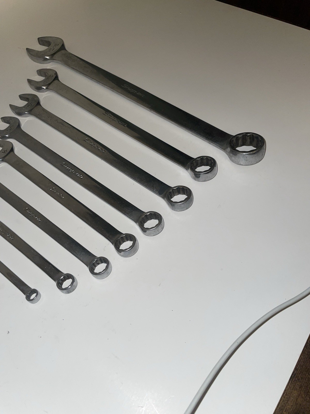 Snap-on 8 pc SAE Combination Wrenches 1/4” – 15-16″ OEX8-OEX30 Incomplete Set