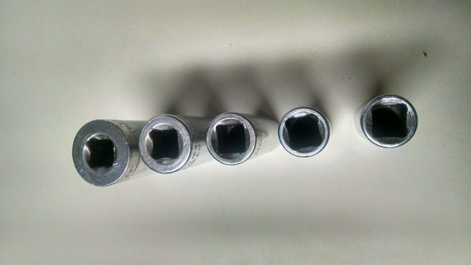 Craftsman: (5) SAE 3/8″drive 6 point Deep-Well Chrome Sockets (See Description)