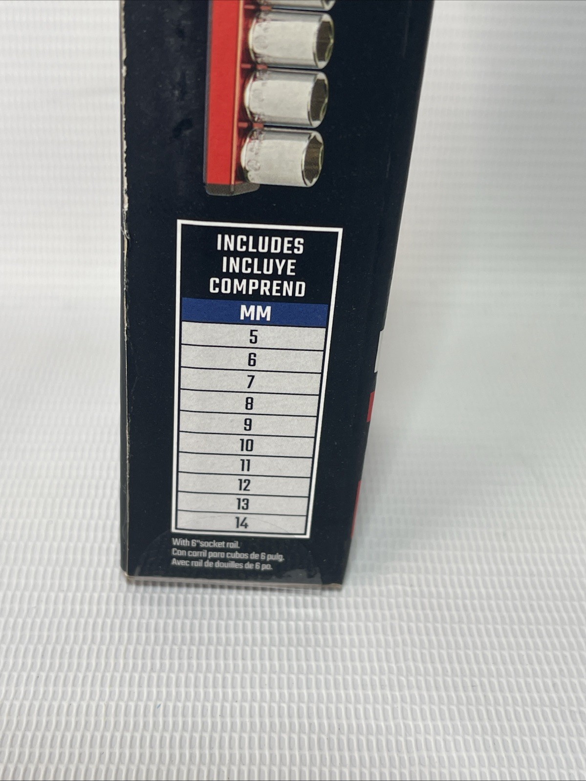 Craftsman V Series 1/4″ Dr. 6 Pt Metric Socket Set- Magnetic Rail CMMT17500V
