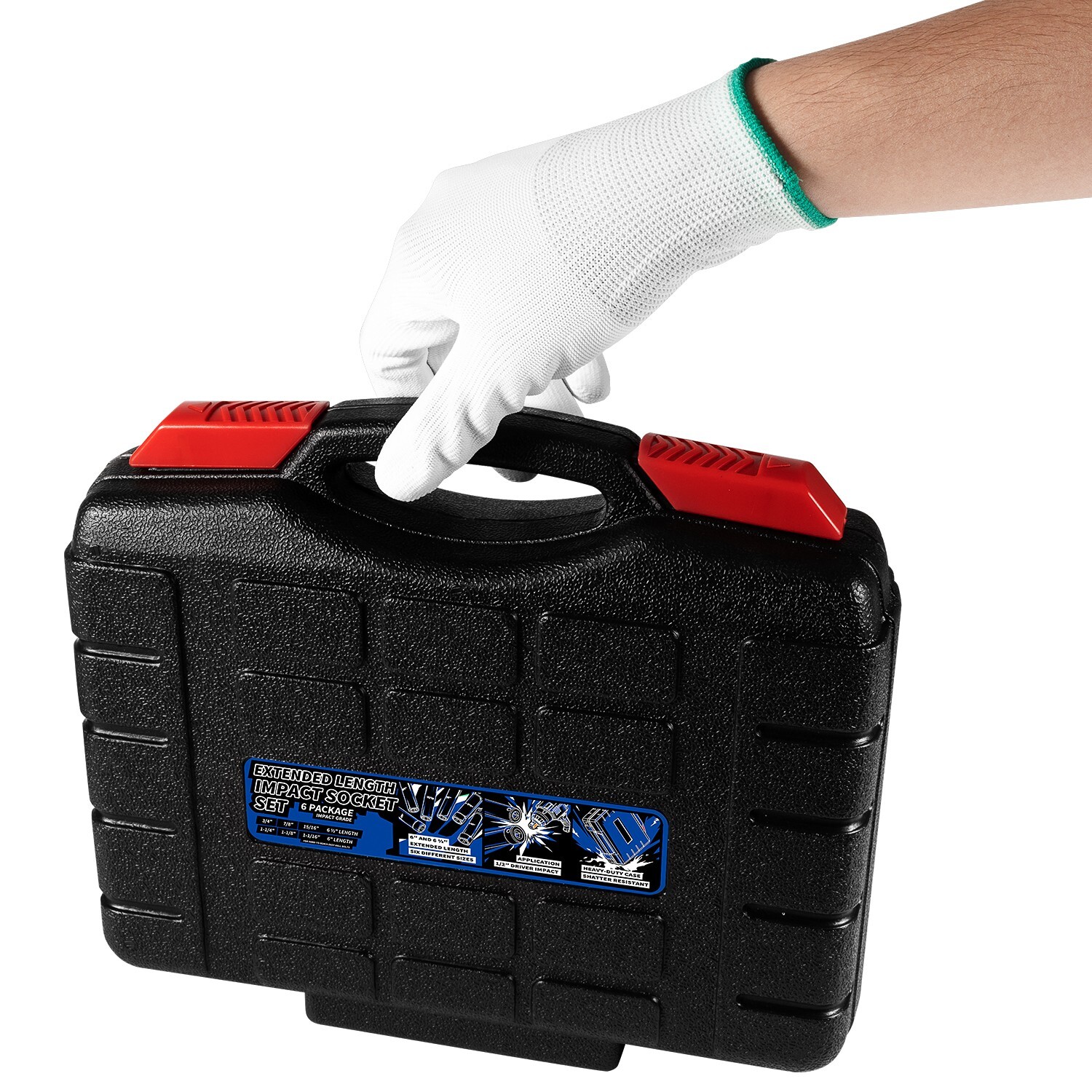 1/2 Inch Drive Heavy Duty Extended Length Extra-Deep Length Impact Socket , 6 PC