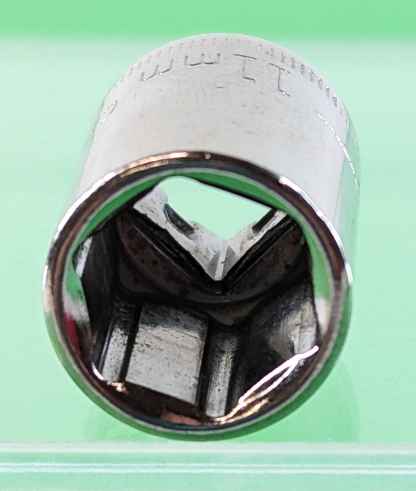 Craftsman USA 1/4in Drive 11mm Socket 6 Point Shallow Chrome Vintage 34607