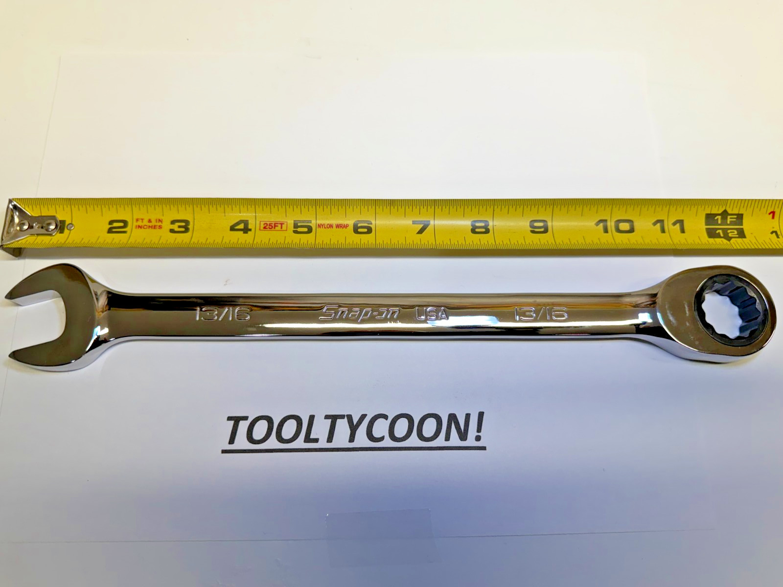 Snap-on Tools USA NEW 13/16″ SAE 0° Non-Reversing Ratcheting Combo Wrench OXR26A