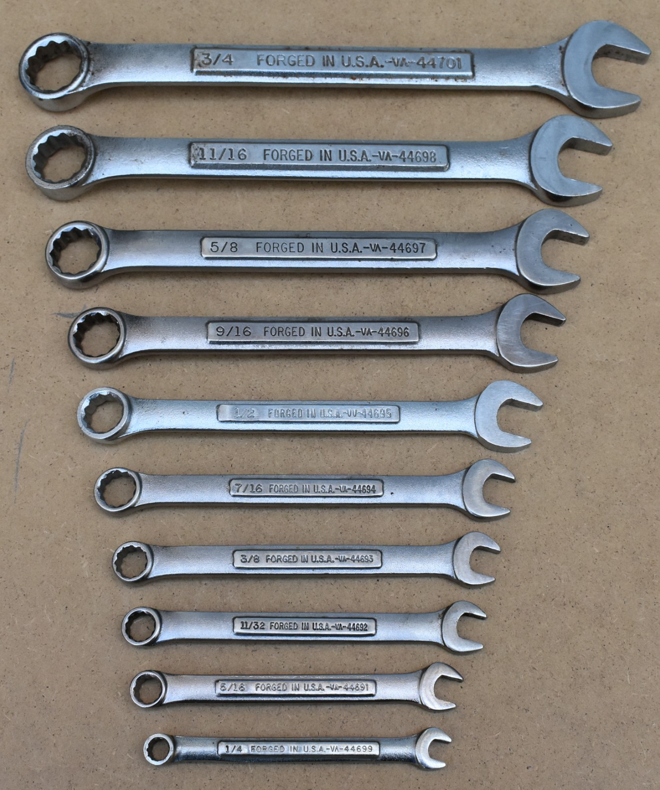 CRAFTSMAN USA 10-PIECE SAE 12-POINT OPEN/BOX END COMBINATION WRENCH SET
