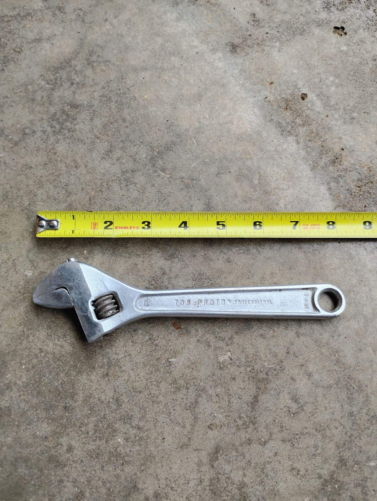 Vintage Proto 8″ Adjustable Wrench 708 Made in USA Forged Alloy Steel