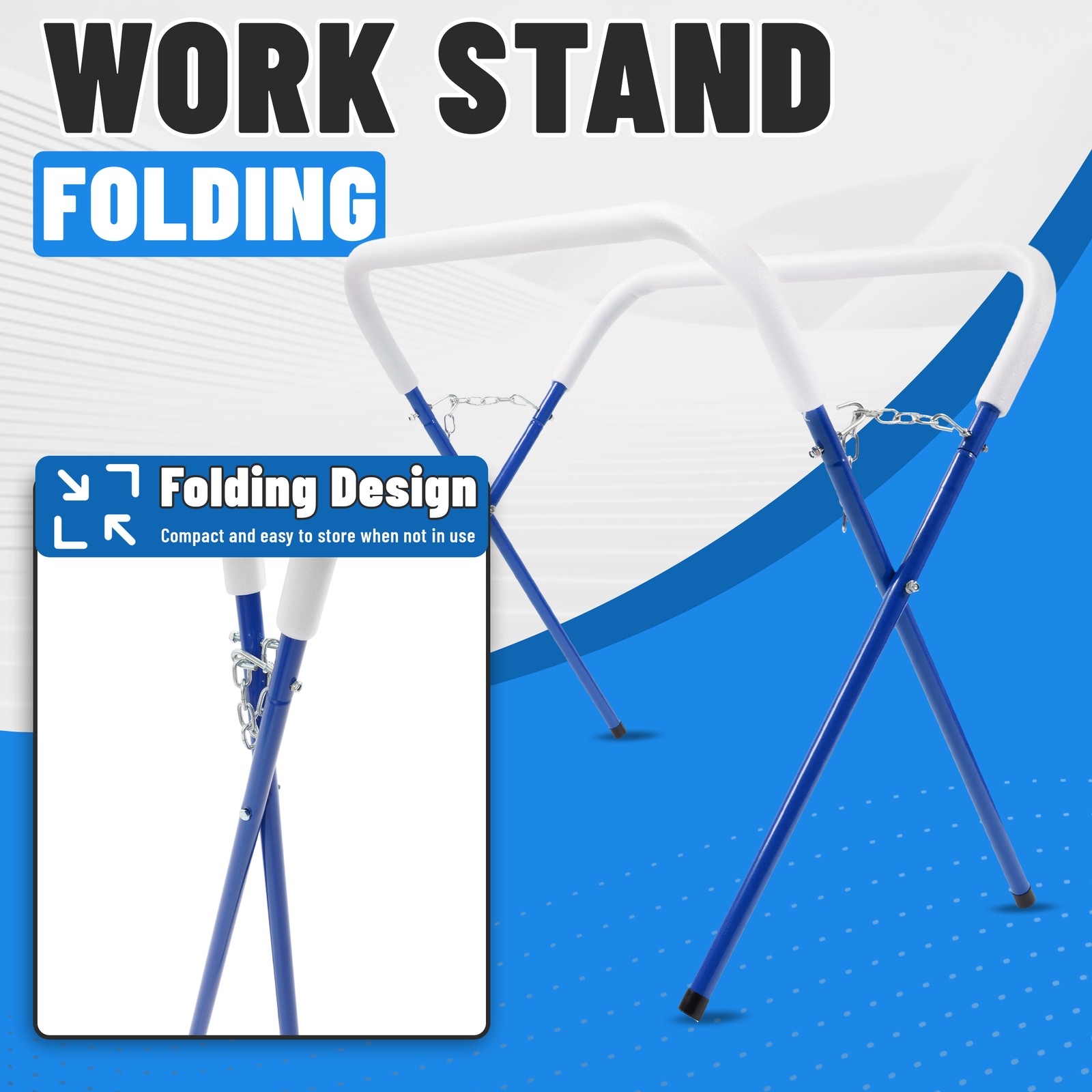 500LBS Bench Stand Spray Rack Stands Auto Body Work Paint Hood Repair Heavy Duty