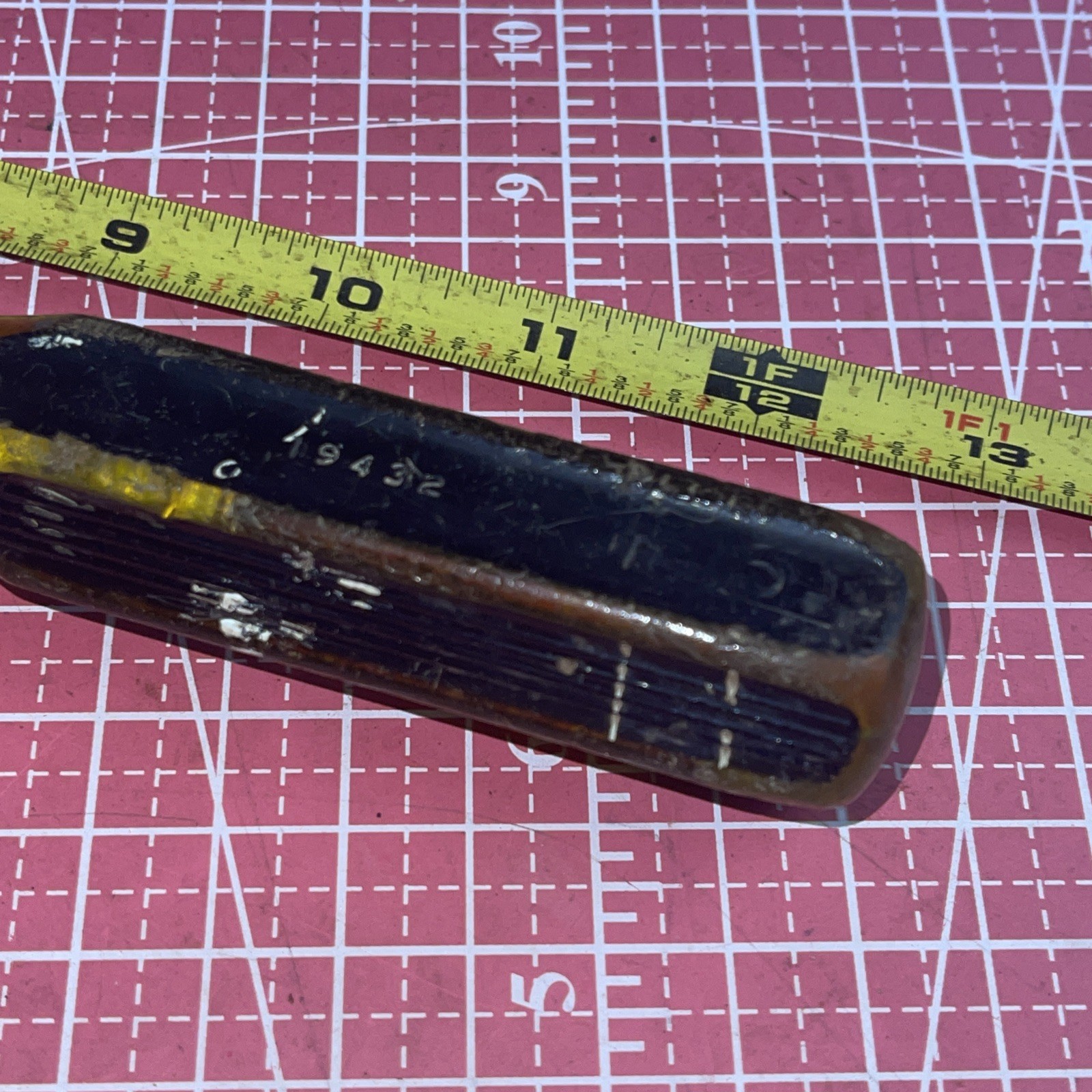 Vintage Klein USA 19432 Screwdriver 12 In Long 3/8 In Cabinet Tip Square Shank