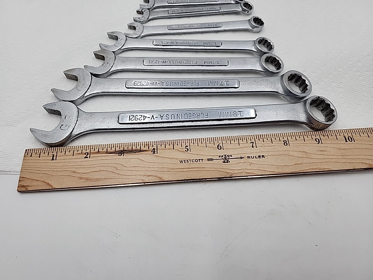 Craftsman 8pc Metric Combination Wrenches Series-V-&-VV- 19 17 14 13 10 9 8 6 MM